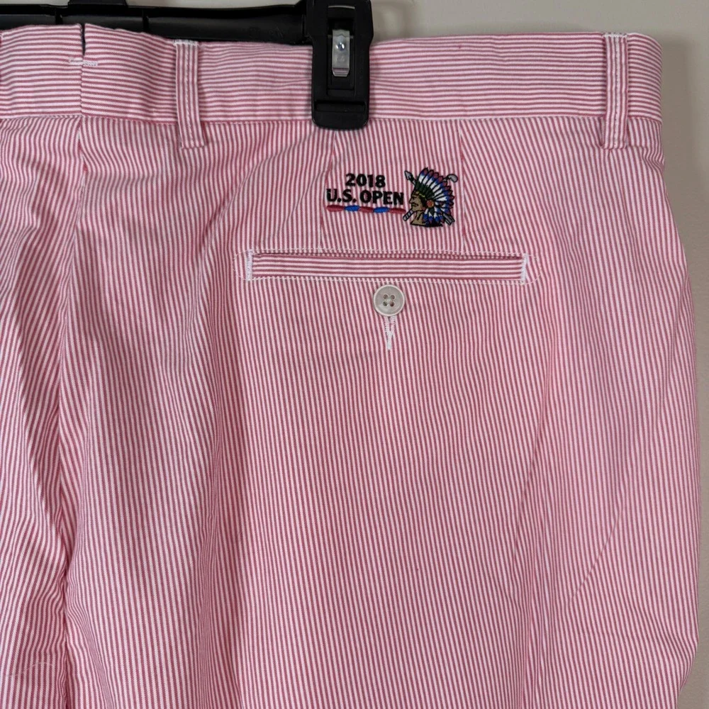 Peter Millar 2018 U.S. Open Red White Golf Shorts Mens 42 Preppy Country Club